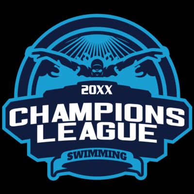 Champions League Swimming logo template Thumbnail