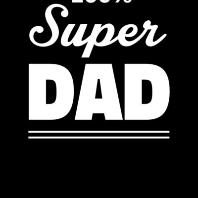 100% Super Dad White Thumbnail